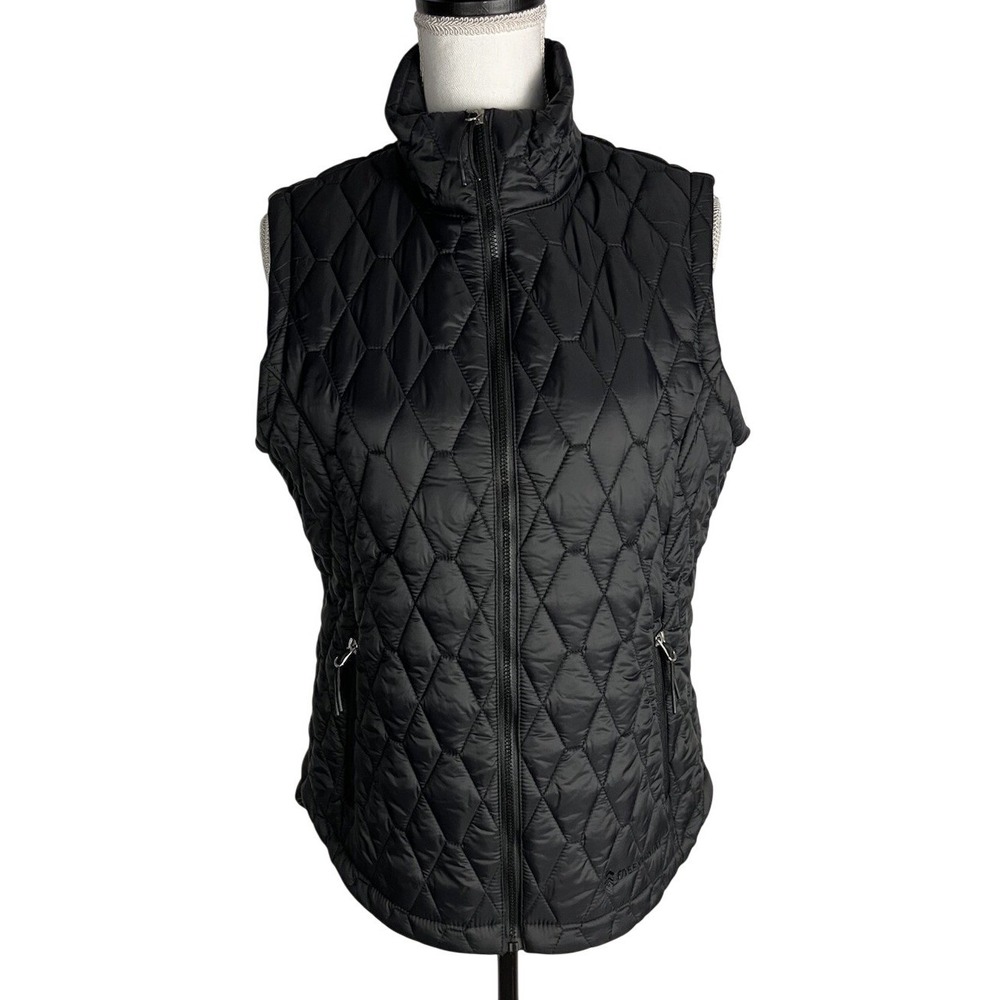 Free Country‎ Black Lightweight Warm Quilted Vest Women's Size M